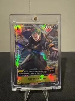 One Piece Roronoa Zoro OP07 113 Holo English Character Bandai Card 2024 Trigger - Image 1
