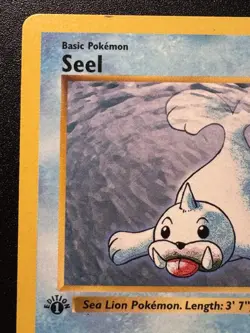 1st Edition Shadowless Seel 41/102 Base Set Pokemon Card Rare HP - Image 3