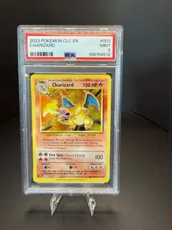 Pokemon TCG Charizard Holo Rare Card 003/034 CLC Classic Collection 2023 PSA 9 - Image 1