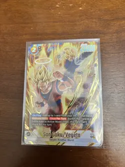 Son Goku/Vegeta FB09-082 Alternate Art Dual Evolution Dragon Ball Card English - Image 1