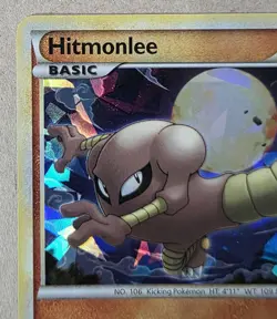 HP Hitmonlee HGSS25 Black Star Promo Cracked Ice Holo Pokemon Card - Image 3