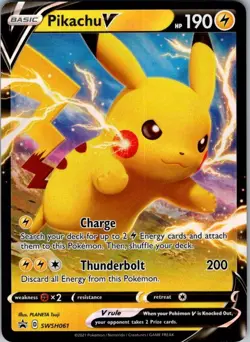 Pikachu V Promo SWSH: Sword & Shield Promo Cards SWSH061 NM - Image 1