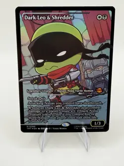 MTG TMNT - Dark Leo & Shredder - 0289 Showcase Foil - Mythic Rare - NM, Unplayed - Image 1