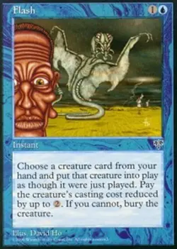 Flash Magic mtg Heavy Play, English Mirage x1 - Image 1