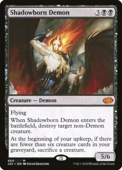 NM Shadowborn Demon, MTG, Jumpstart 2022, Magic the Gathering, 464 - Image 1