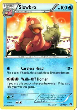 x4 Slowbro - 20/122 - Uncommon Pokemon XY Breakpoint M/NM English - Image 1