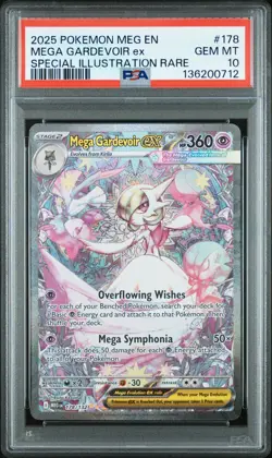 2025 POKEMON MEG EN-MEGA EVOLUTION #178 MEGA GARDEVOIR EX PSA 10 - Image 1