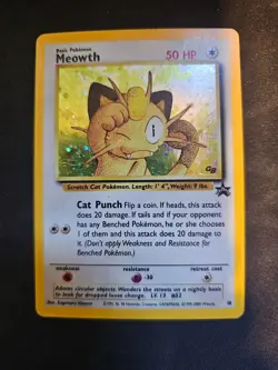 Pokemon TCG Blackstar Promo Meowth 10 Holo Damage - Image 2