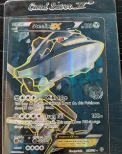 POKEMON 2016 STEAM SIEGE STEELIX EX 108/114 FULL ART GEM MINT - Image 1