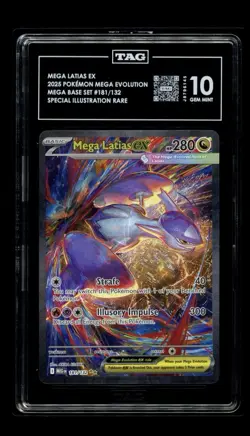 Pokemon Mega Latias EX SIR Holo 181 /132 TAG 10 TCG Mega Evolution - Image 1