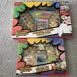 Pokemon Ascended Heroes Premium Poster & Pin Collection Set of 2! Factory Sealed - Image 1