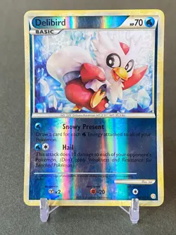Pokemon Delibird 39/123 Heart Gold Soul Silver Reverse Holo LP - Image 1