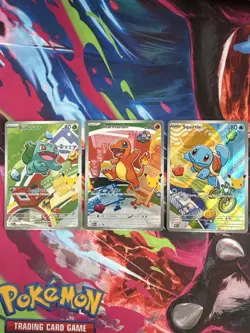 Pokemon TCG First Partner Illustration Collection Series 1 Kanto Starter Set - Image 1