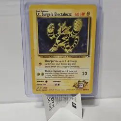 Pokemon Lt. Surge's Electabuzz Gym Heroes Rare Regular Basic 27/132 60HP 2000 - Image 1