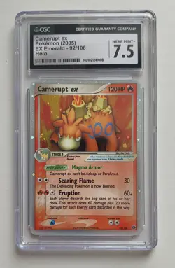 Camerupt Ex Holo 92/106. Pokemon Fire Red & Leaf Green.CGC - 7.5. Near Mint + - Image 1