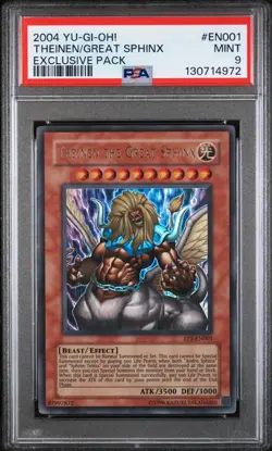 Theinen the Great Sphinx EP1-EN001 PSA 9 Yu-Gi-Oh! Movie Exclusive Pack MINT - Image 1