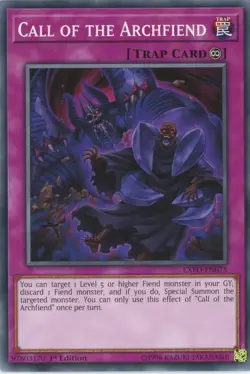 Yugioh Call Of The Archfiend EXFO-EN075 Common NM x3 Play Set - Image 1