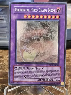 Elemental Hero Chaos Neos (Ghost Rare) GLAS-EN036 1st Edition Yu-Gi-Oh - Image 1