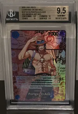 Bandai Portgas.D.Ace OP13-119 Red Manga Art SEC One Piece Carrying on His Will - Image 1