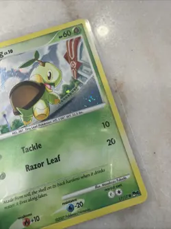 Turtwig 17/17 Cosmos Holo Swirl Pokemon Card Pop Series 6 2007 MP - Image 5