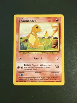 Charmander - Base Set - 46/102 - Unlimited - Pokemon Card - HP - Image 1