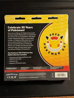 2026 Pokemon Day 30th Anniversary Box | Promo Card, Coin, Boosters | SEALED ✅ - Image 2