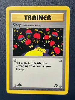 1st Edition Sleep! 79/82 Team Rocket WoTC Pokemon Trading Card Game 2000 LP - Image 1