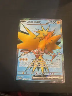 Pokemon TCG Zapdos EX 192/165 S&V 151 Ultra Rare Card NM Condition - Image 1
