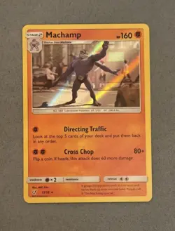 Pokemon TCG Machamp 13/18 Holo Card Detective Pikachu NM/M - Image 3