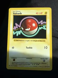 Pokemon TCG Voltorb Base Set, Shadowless Common Card 67/102 NM LP Condition - Image 1