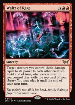 1x Waltz of Rage - Foil NM-Mint, English Duskmourn: House of Horror MTG Magic - Image 1