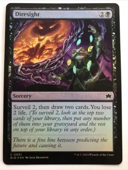 MTG Bloomburrow Diresight Foil 0091 NM - Image 1
