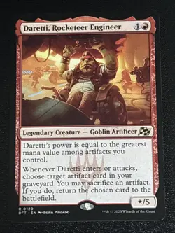 MTG Aetherdrift Daretti, Rocketeer Engineer 0120 NM Rare - Image 1