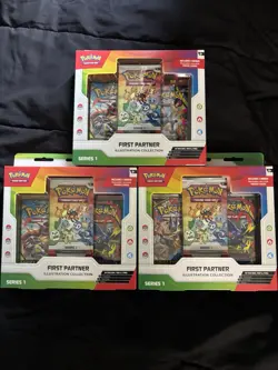 Pokemon TCG First Partner Illustration Collection Series 1 LOT OF 3 SEALED - Image 1