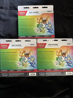 Pokemon TCG First Partner Illustration Collection Series 1 LOT OF 3 SEALED - Image 2