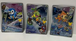 Pokemon First Partners Illustration Collection Promo Set Sinnoh Starters - Image 1