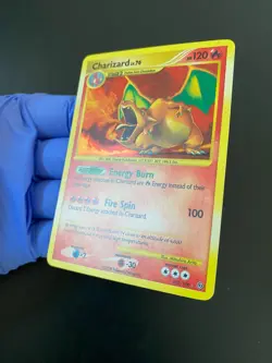 POKEMON CHARIZARD LV.76 HOLO SECRET RARE 103/100 STORMFRONT ENGLISH EX - Image 4