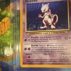 Pokemon Mewtwo Base Set Holo Rare English 1999 WOTC NEAR MINT 💎 grade worthy - Image 2