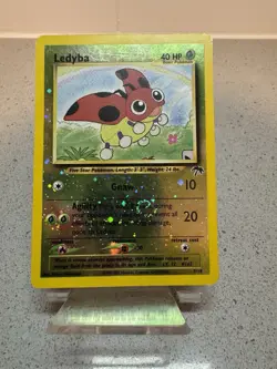 Ledyba 7/18 Southern Island Reverse Holo SWIRL LP Pokemon TCG 2001 - Image 1