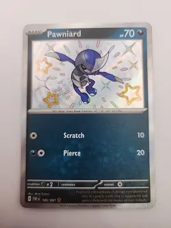 Pawniard 185/091 NM/M PAF Scarlet Violet Paldean Fates Shiny Pokemon TCG - Image 1