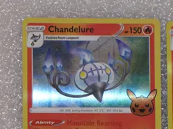 Pokemon Trick Or Trade Booster Chandelure 026/196 Holo Rare Halloween 2022 - Image 2