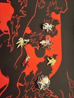 Pokemon TCG 6x Official Pins - Image 1