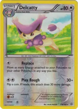 x1 Delcatty - 114/160 - Rare - Reverse Holo Pokemon XY Primal Clash M/NM - Image 1
