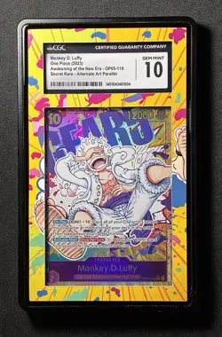 One Piece TCG - Monkey.D.Luffy OP05-119 SEC Alternate Art - CGC Gem Mint 10 - Image 1