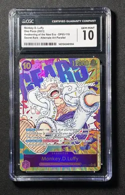 One Piece TCG - Monkey.D.Luffy OP05-119 SEC Alternate Art - CGC Gem Mint 10 - Image 2