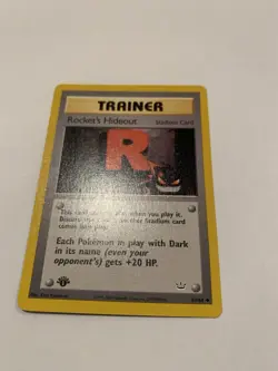 Pokemon Rocket's Hideout Team Rocket Trainer Stadium 1st Edition Card 63/64 2000 - Image 3