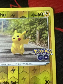 Pikachu 027/078 Pokemon GO Reverse Holo Common Pokemon Card NM - Image 2