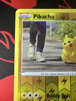 Pikachu 027/078 Pokemon GO Reverse Holo Common Pokemon Card NM - Image 3