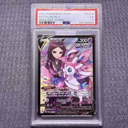 Sylveon V FA Rare Brilliant Stars Pokemon Card TG14/TG30 PSA 5 - Image 1