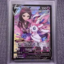 Sylveon V FA Rare Brilliant Stars Pokemon Card TG14/TG30 PSA 5 - Image 3